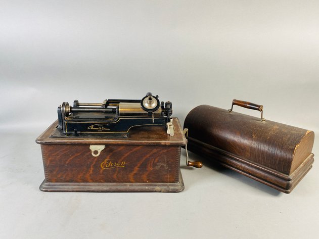 Image for Edison Home Phonograph with Bentwood Carry Case