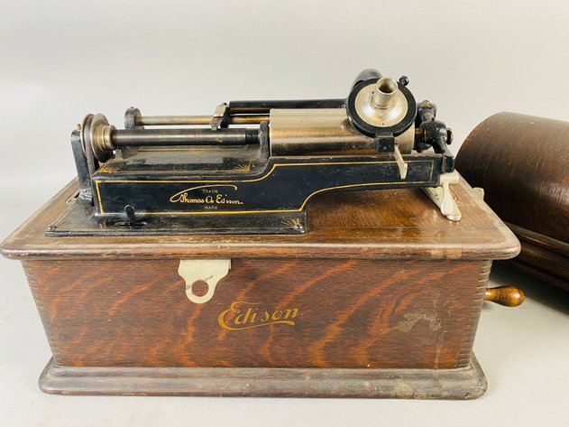 Image for Edison Home Phonograph with Bentwood Carry Case