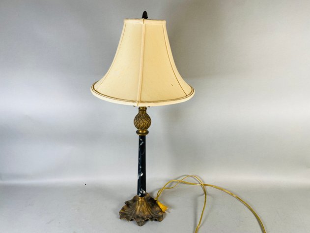 Image for Wildwood Table Lamp with Cast Brass Palm Frond Detail