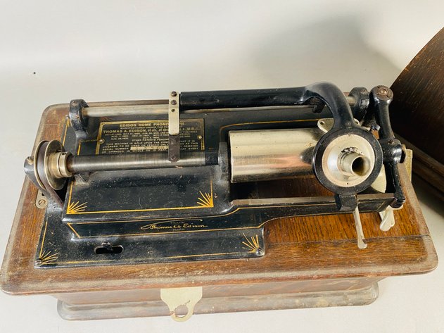 Image for Edison Home Phonograph with Bentwood Carry Case