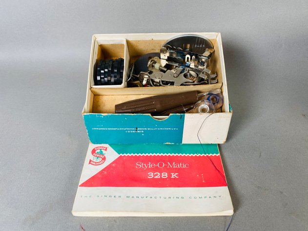 Image for Assortment of Vintage Sewing Notions, Singer Sewing Machine Attachments, Zigzagger and More!
