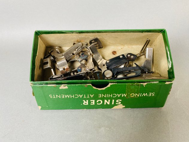 Image for Assortment of Vintage Sewing Notions, Singer Sewing Machine Attachments, Zigzagger and More!