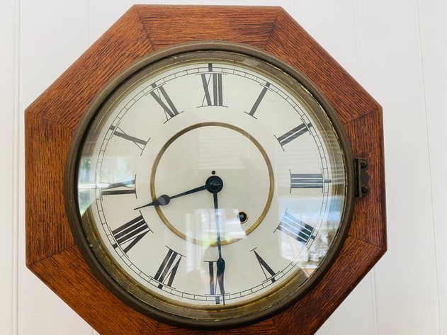 Image for Antique Seth Thomas Schoolhouse Wall Clock