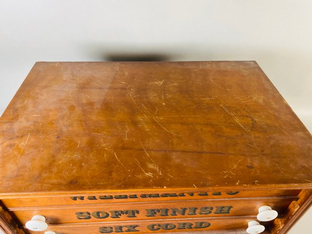 Image for Antique Willimantic (4) Drawer Wooden Spool Cabinet