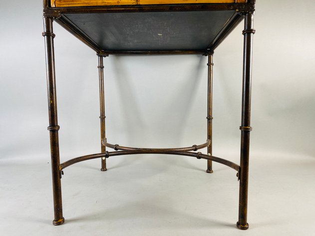 Image for Vintage Split Bamboo Table with Giacometti Style Metal Legs