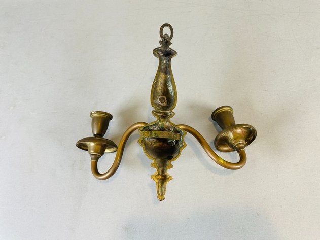 Image for (2) Brass Wall Sconces