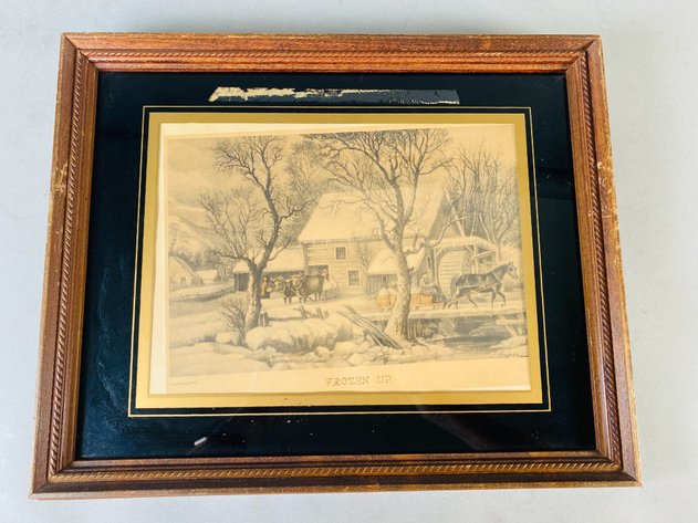 Image for (2) Antique Framed Currier and Ives Lithographs
