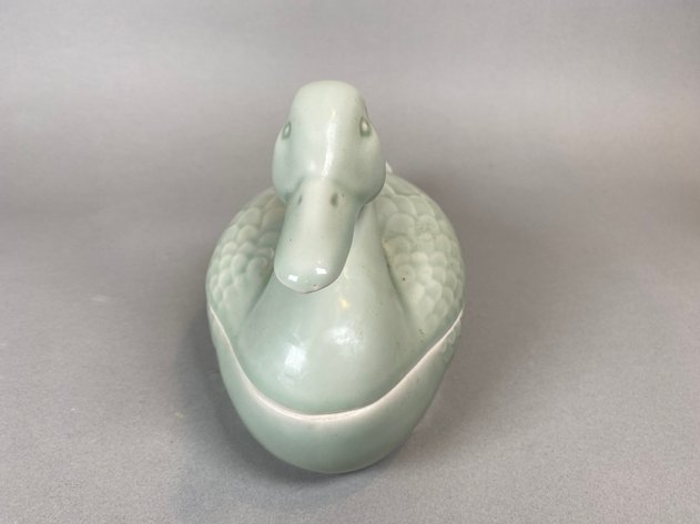 Image for Celadon Glazed Porcelain Duck with Lid