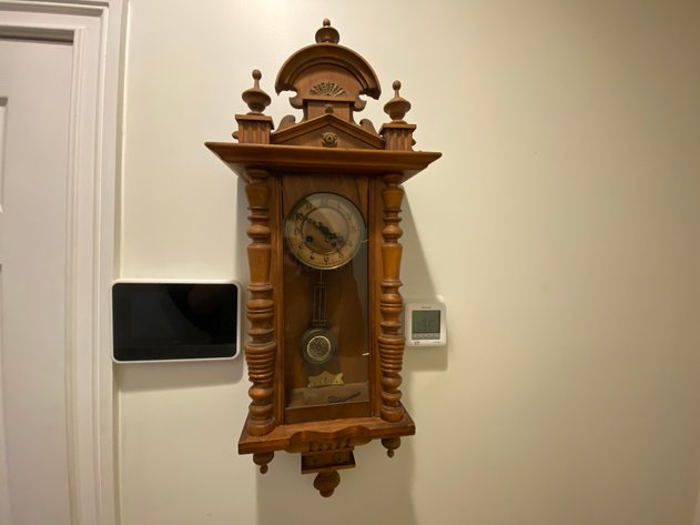 Image for Antique Hamburg Germany Wall Clock with Key