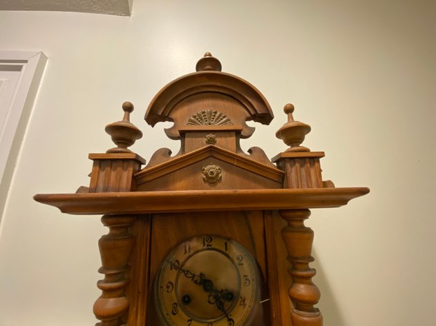 Image for Antique Hamburg Germany Wall Clock with Key