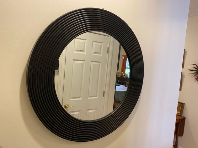 Image for Pier One Channeled Wood Mirror with Ribbed Frame
