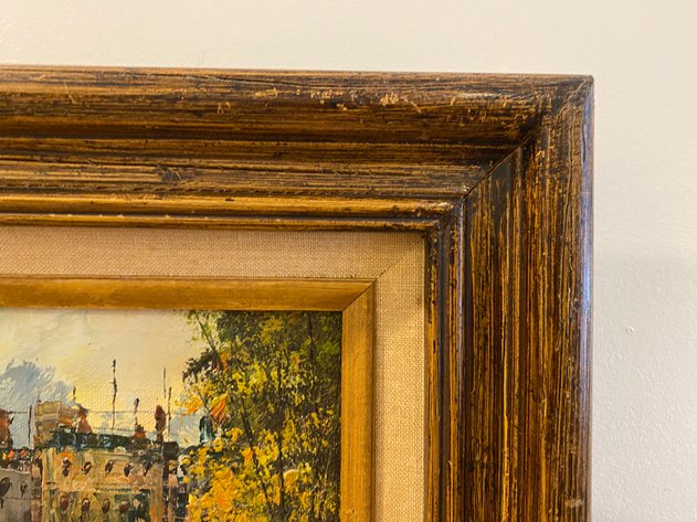 Image for Vintage Original Oil Painting on Board, Signed C. Socido Parisian Impressionist