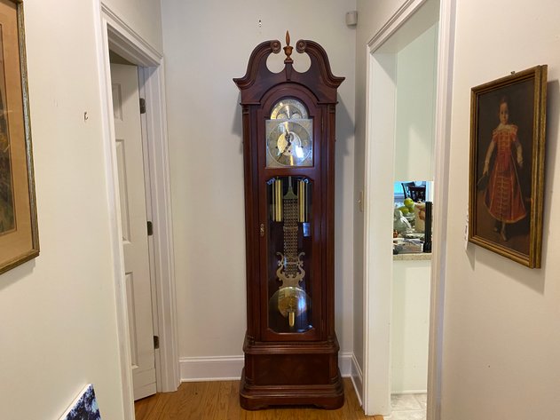 Image for Seth Thomas Long Case Grandfather Clock Model #4513