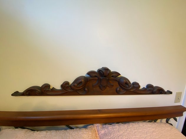Image for Antique Hand Carved Frieze Victorian Pediment