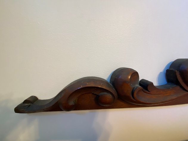 Image for Antique Hand Carved Frieze Victorian Pediment