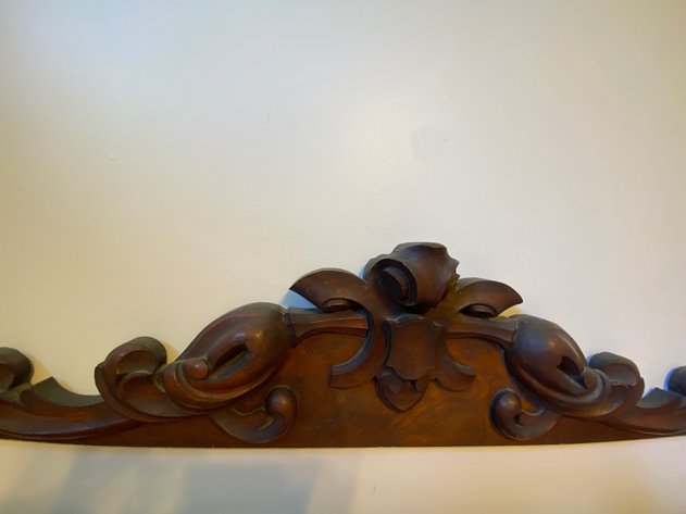 Image for Antique Hand Carved Frieze Victorian Pediment