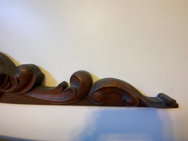 Image for Antique Hand Carved Frieze Victorian Pediment