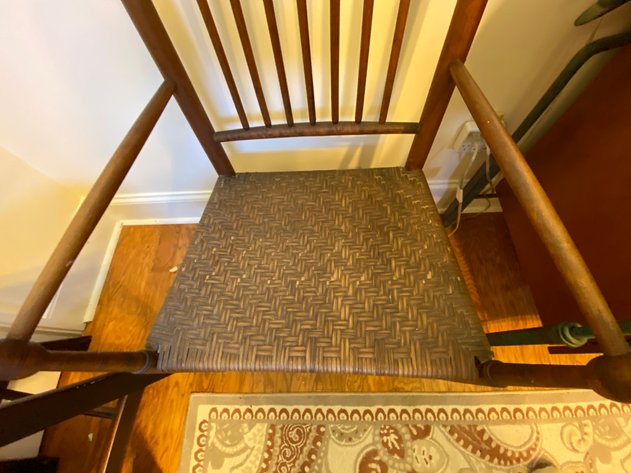 Image for Antique French Provencial Rush Bottom Dining Chair