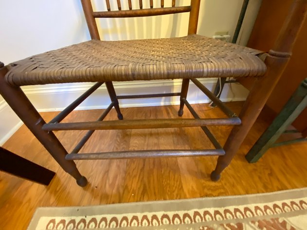 Image for Antique French Provencial Rush Bottom Dining Chair