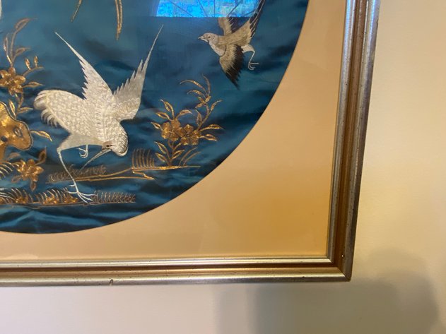 Image for Framed Vintage Japanese Silk Art