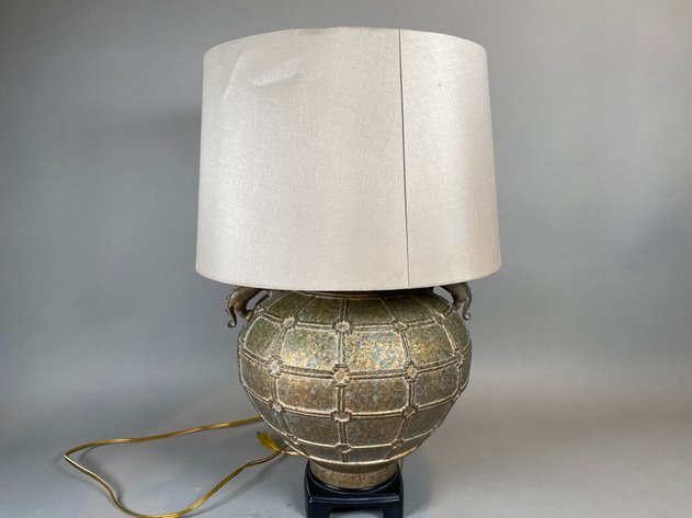 Image for Chinese Archaistic Metal Vase Style Table Lamp
