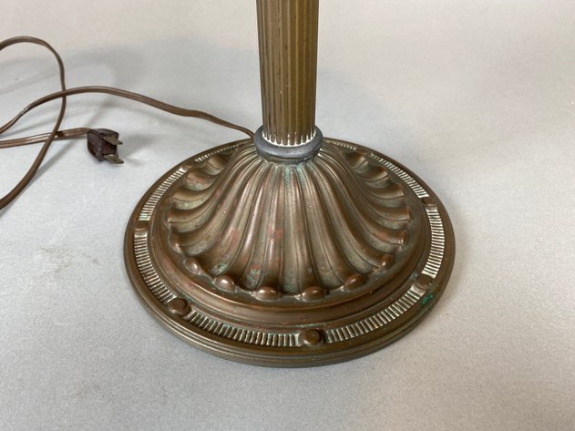 Image for Vintage Slag Glass Tiffany Style Table Lamp