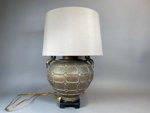 Image for Chinese Archaistic Metal Vase Style Table Lamp