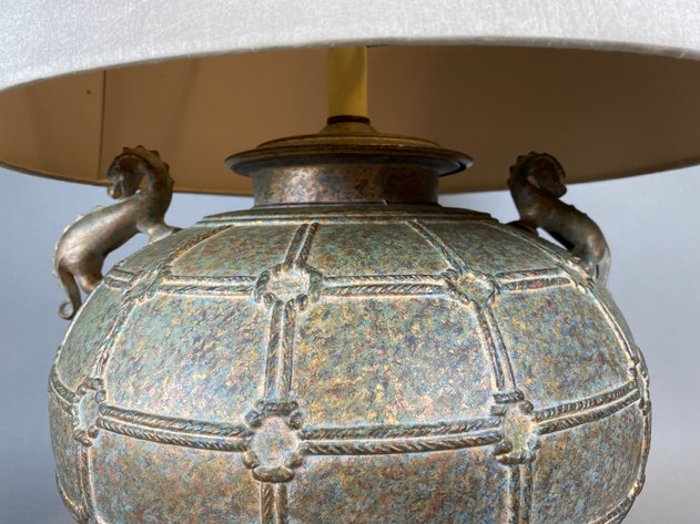 Image for Chinese Archaistic Metal Vase Style Table Lamp