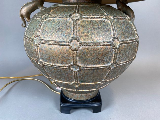 Image for Chinese Archaistic Metal Vase Style Table Lamp