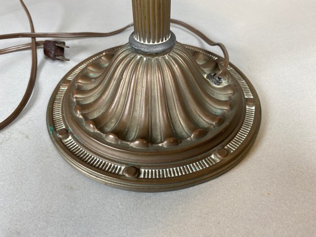 Image for Vintage Slag Glass Tiffany Style Table Lamp