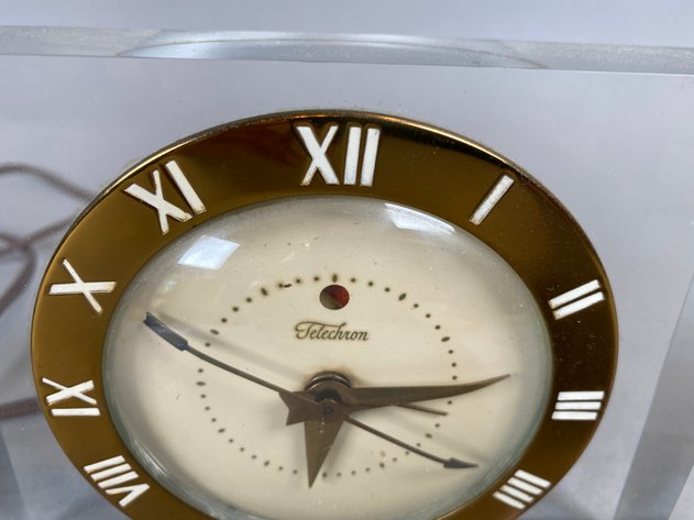 Image for 1940s Telechron Lucite Art Deco Electric Clock