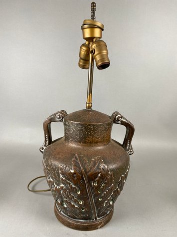 Image for Resin Lamp with Leaf Motif