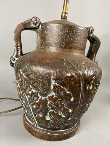Image for Resin Lamp with Leaf Motif