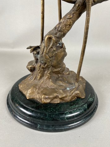Image for Brass Courting Crane Sculpture