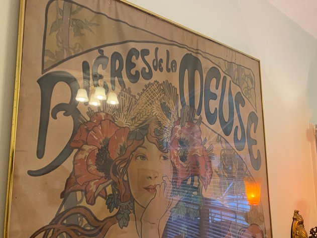 Image for Antique Framed Alphonse Mucha Art Nouveau French Advertising Poster