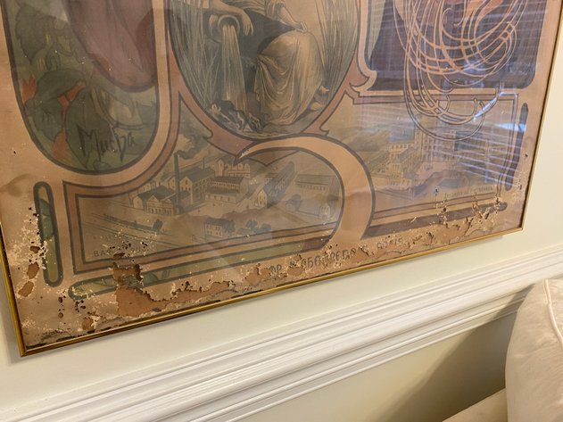 Image for Antique Framed Alphonse Mucha Art Nouveau French Advertising Poster