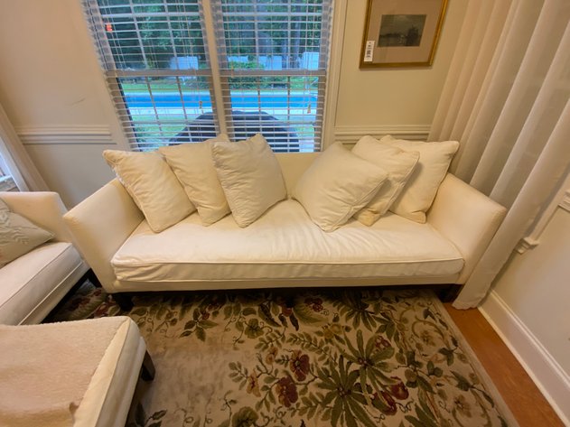 Image for Sun Room Furniture Includes Oversized Arm Chair, Sofa, Ottoman and Large Area Rug