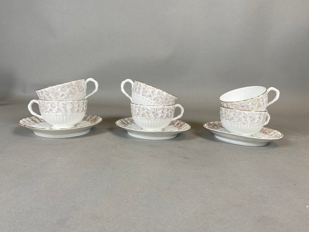 Image for (18) Piece Assortment of Antique China, Including (8) Antique Rorstrand Cups and Saucers and (10) Unmarked Cups and Saucers