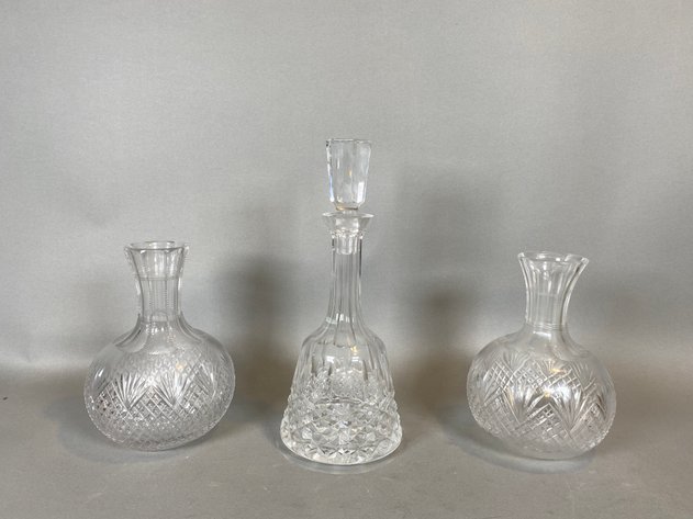 Image for (11) Piece Assortment of Cut Crystal Decor Including Decanters, Bowls, Salt Sellers and More!