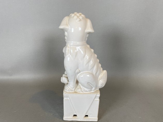 Image for White Ceramic Foo Dog Temple Lion Figurine