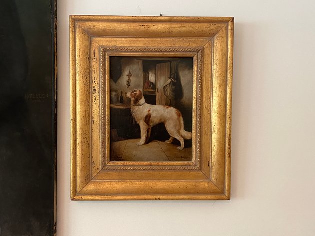 Image for Antique Original Framed Oil on Canvas Irish Setter Signed by Artist Taylor