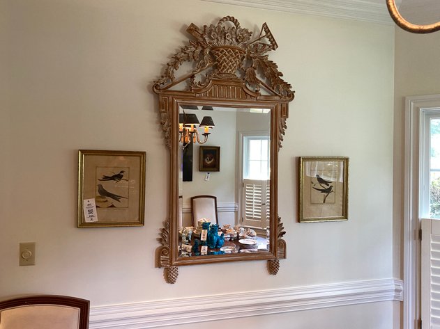 Image for Louis XVI Style  Carved Pine Rectangular Beveled Mirror