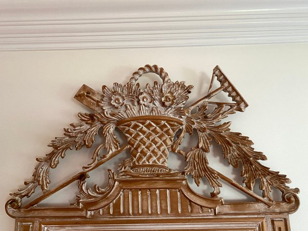 Image for Louis XVI Style  Carved Pine Rectangular Beveled Mirror