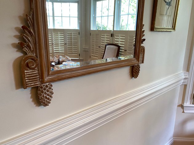 Image for Louis XVI Style  Carved Pine Rectangular Beveled Mirror
