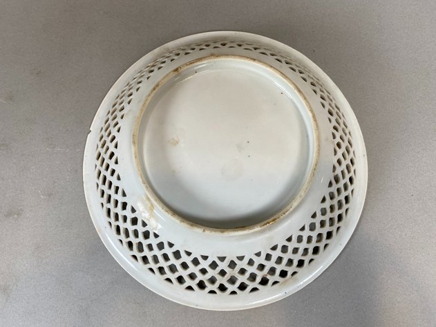 Image for Antique Chinese Rose Medallion Reticulated Bowl