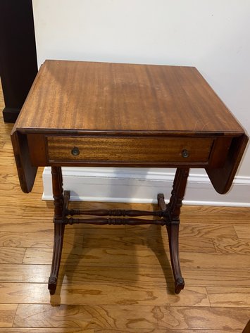 Image for Antique English Regency Drop Leaf Accent Table
