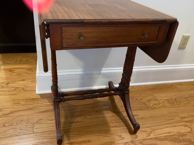 Image for Antique English Regency Drop Leaf Accent Table