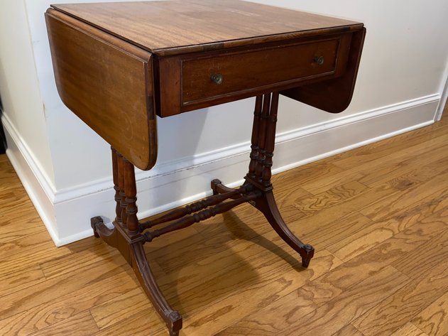 Image for Antique English Regency Drop Leaf Accent Table