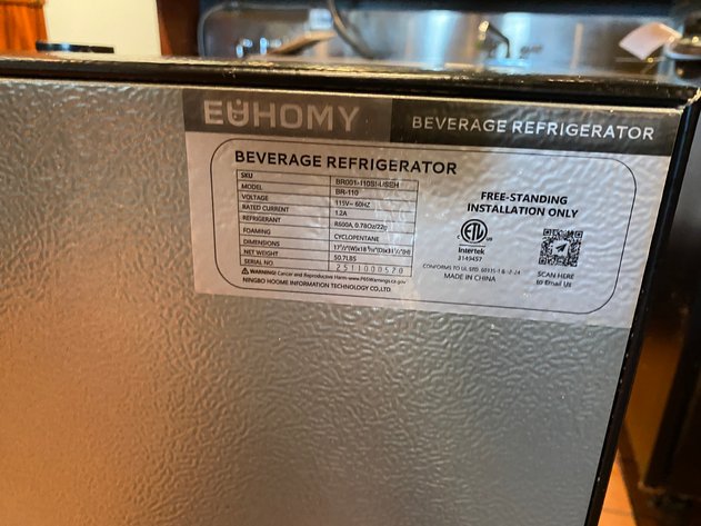Image for Euphony Beverage Refrigerator Model BR 110
