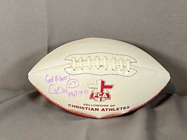Image for Fellowship of Christian Athletes Signed Charlie Ward Football